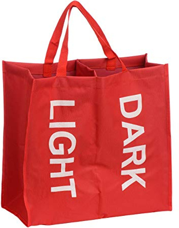 Premier Housewares Two Section Laundry Bag - Red