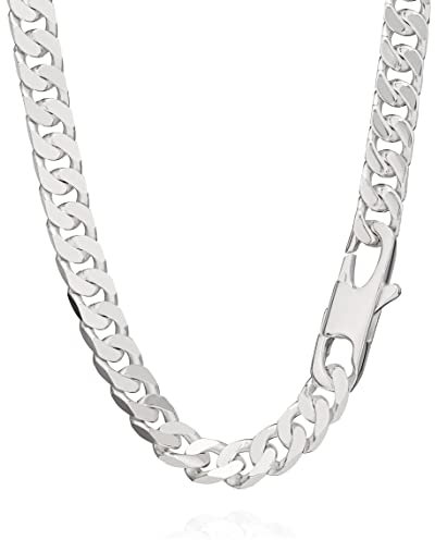 NKlaus 55cm Panzerkette 925 Silber elegante Halskette Breite: 6,0mm Collier 43,15g schwer 5213