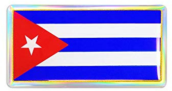 4R Quattroerre.it 463 Sticker Flagge Kuba mm 80 x 40 3d