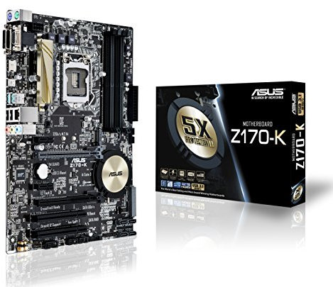 Asus Z170-K Intel Scheda Madre, DDR4 1151, Nero