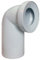 White WC Toilet Waste Water Pan Connector Soil Pipe 110mm 90 degree Elbow