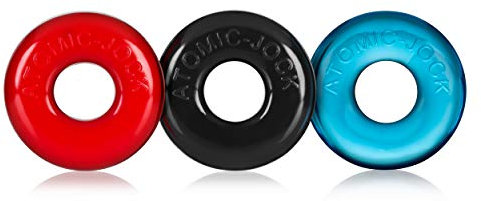 Oxballs OX-1324-MULTI Penisring im Donut-Design, Schwarz, klein, 3er-Pack