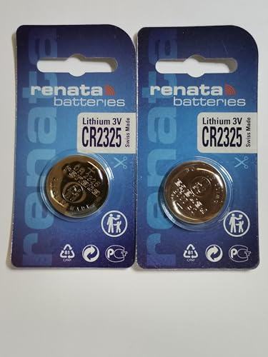 Renata CR2325, 2325 Batteria Bottone Litio 3V (1 x Set da 2) | 2 Pile