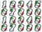 GamesMonkey Kit Adesivi Numeri Gara 20PZ Gara Cross Pista Auto Moto Stickers (4 cm, Bandiera Italiana)