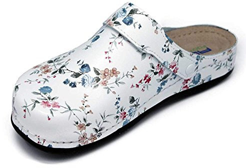 AWC Damen Berufsschuhe Tiefbett, Farbe: Blumen, Größe: 37