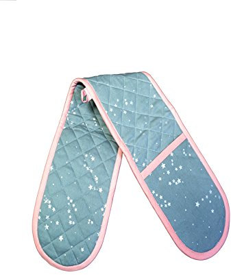 Handpix Kitchen Cooking Apron Oven Gloves Mitt Tea Towel Linen Sets Christmas Evening Design For Men Women Chef Sold Separately Or Sets (one double oven gloves)