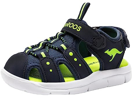 KangaROOS Unisex Kinder K-mini Sandalen, Dark Navy Lime 4054, 25 EU