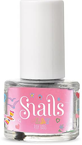 Snails 517285 Kinder Nagellack Mini Play Pink Bang, auf Wasserbasis, abwaschbar, unbedenklich, vegan