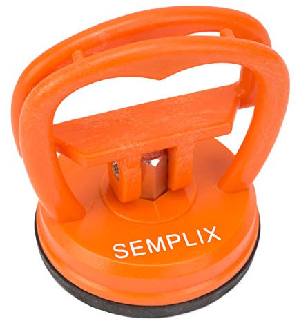 SEMPLIX Linealgriff mit Saugnapf praktisch zum Anheben vielseitig zum Stabilisieren (orange)