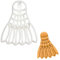 Badminton Federball Ausstechform, 1 Teil
