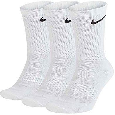 Nike Everyday Cushion Crew Socks - 3PR Pack: White / Grey, Size 38