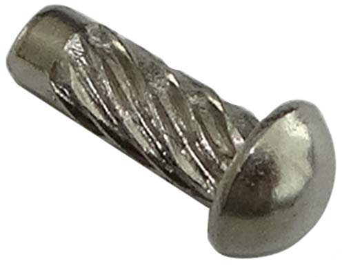 AERZETIX: Lot de 50 Rivets Fausse-vis Type U Ø2.49mm, Longueur 6.35mm, à tête Demi-Ronde, Acier A2 C43486