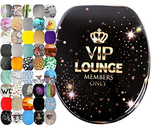 Sanilo Toilet Seat, Great Range of Colorful Toilet Seats, Stable Hinges, Easy to Mount (VIP-Lounge)