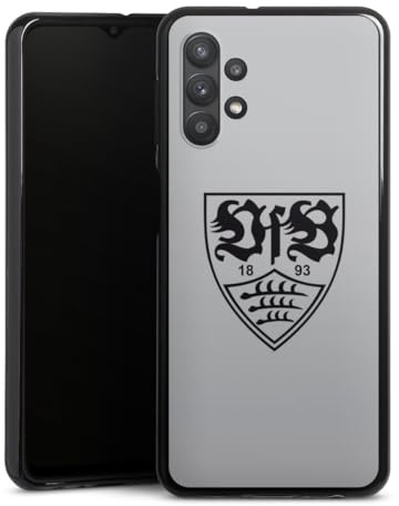 DeinDesign Silikon Hülle kompatibel mit Samsung Galaxy A32 5G Case schwarz Handyhülle Offizielles Lizenzprodukt VfB Stuttgart Logo