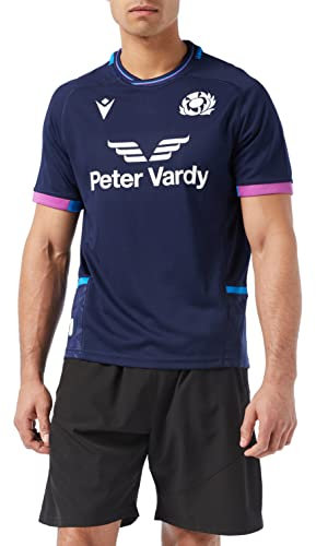 Macron Unisex Merchandising ufficiale Heimtrikot Scotland Rugby 2021/22, blau, 5XL