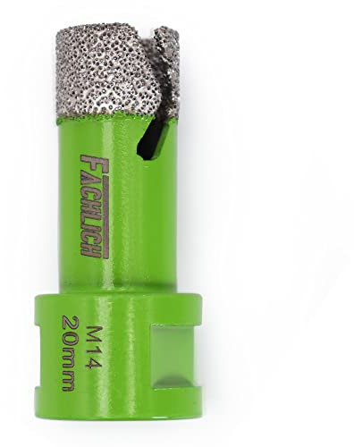 FACHLICH Diamond Core Drill Bit 20mm Tile Hole Saw for Porcelain Tile Granite Marble Masonry Brick