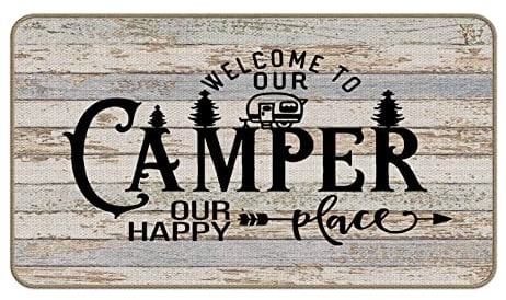 XAPEK Welcome Camper Door Mat - Camping Door Mat 17x30, RV Door Mat, RV Decorations for Inside Camper, RV Rugs for Inside, RV Decor, RV Gifts