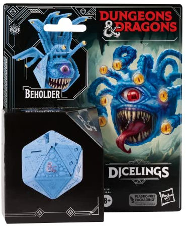 Dungeons & Dragons, Dicelings Beholder Blu, drago D&D collezionabile per adulti, action figure giocattolo
