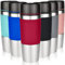Milu Thermobecher 380ml aus Edelstahl I Spülmaschinen geeignet und 100% Auslaufsicher - Isolierbecher Kaffeebecher to go - Trinkbecher - doppelwand Isolierung - Travel Mug (Rot, 380ml)