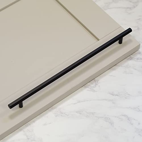 320mm Matt Black Hexagon Kitchen Cabinet Handle | Cupboard Door Drawer Pull Wardrobe Furniture Replacement