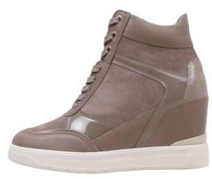 Geox Women's D Maurica B Sneaker, Dk Taupe, 5 UK