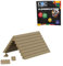 CMC imports 75 Klemmbausteine Dachsteine Dachbausteine Klemmbausteine Noppen Roof Slopes Ridged Tile Mix 6 vers. Farben (Dunkel - Beige / 268)