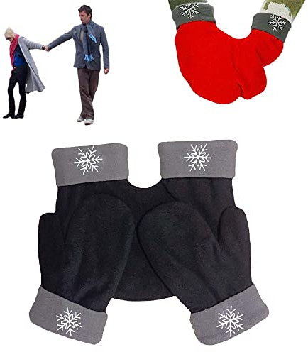 Par de guantes para parejas, guantes de invierno de 3 piezas, para amantes, invierno, grueso, cálido, para parejas, túneles para parejas, guantes de Navidad para parejas