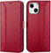 Verco Handyhülle für iPhone 13, Premium Klapphülle Handy Flip Case für Apple iPhone 13 Hülle Book Case Tasche, Rot