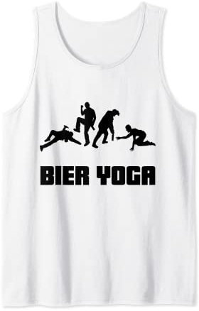 Bier Yoga Saufen Voll Spiel Malle JGA lustiges Sauf Tank Top
