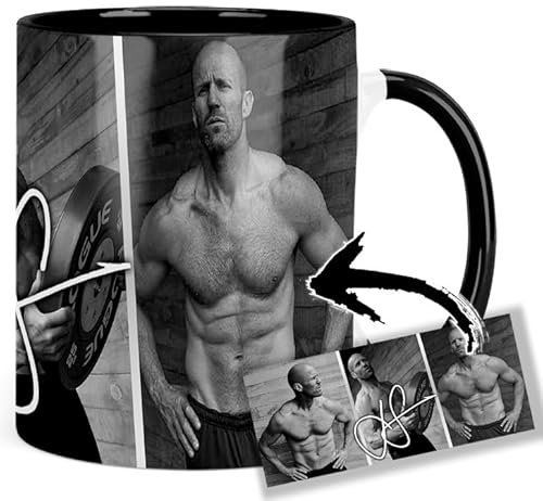 Jason Statham Tasse Innen & Henkel Schwarz Keramikbecher Mug