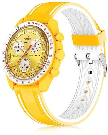 Armband für 20mm Moon watch Ersatzband Weiches, Sport Silikon Uhrenarmband für X Moon watch Speed master