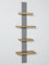 Terra Home Wandregal Esta, mit 4 Ablagen, Holz, Wandboard 122x33x15,5 cm,4 Regalbretter Ablage Schwebregal (Grau)
