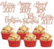 30 Stück Vintage 2007 Tortendeko Glitzer Happy 18th Eighteen Awesome Since 2007 Cupcake Toppers 18 Fabulous Kuchen Deko für 18. Geburtstag Hochzeitstag Party Kuchen Dekorationen Rosegold