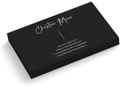 Visitenkarten personalisieren | Fotograf | 1-seitig | Text + Farbe sofort anpassen | 85 x 55 mm | hochwertig | 350 g Qualitätsdruck (Schwarz, 100 Stück)