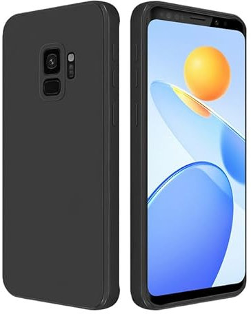 Silikon Case für Samsung Galaxy S9, Weiche TPU für Samsung Galaxy S9 Schwarz Handyhülle, Stoßfest Schutzhülle für Galaxy S9,Vergilbungsbeständig Kratzfest Case Cover für Samsung S9