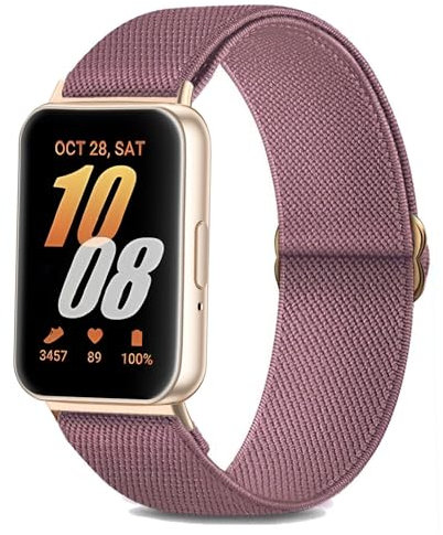 TUCOMO Elastische Nylon Armband Kompatibel mit Samsung Galaxy Fit 3, Loop Dehnbare Ersatzarmband Uhrenarmband für Samsung Galaxy Fit 3 SM-R390 Herren Damen