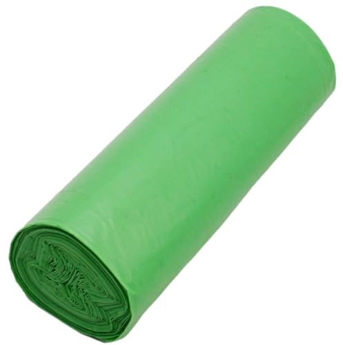 SKIR'CO Lot de 50 sacs poubelle de 60 litres - Sacs poubelle verts de 60 x 72 cm - Sacs poubelle de couleur verte