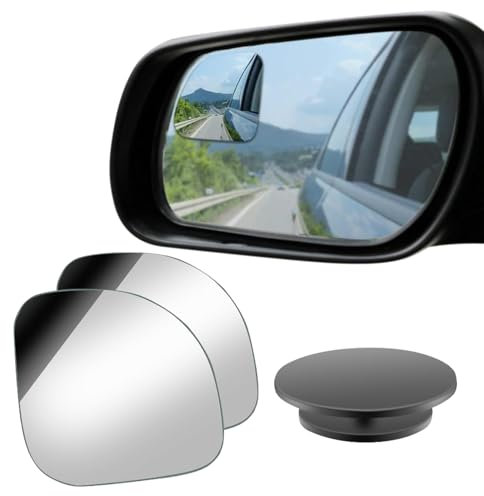 Toter Winkel Spiegel,Verstellbarer Weitwinkel-Rückspiegel,Seitenspiegel für Auto,360 ° drehbarer,Verstellbarer HD-Glas-Spiegel,konvex,für Autos,LKWs,2 Stück