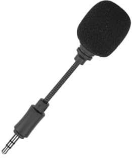 HEMOTON Kleiner Mikrofon 3,5mm für Gimbal Kamera Live Übertragung Metall Kunststoff Kondensator Aufnahmemikrofon mit Winddichter Abdeckung für Vlogging und Gaming