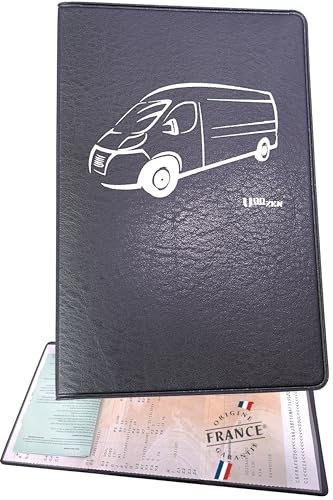Ugozen Pochette Carte Grise Camion, Accessoire Camion Etui Protege Carte Grise et Assurance Permis, de Couleur Noir de Fabrication FRANÇAISE