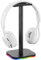 1 pc RGB Gamings Headset Stand - Adjustable RGB Based Headphone Stand, USB Plug In Headset Stand with LED Base | Portable Desk PC Earphone Stand, Headphone Cord Stand for Gamings Station Fancy