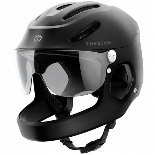 THE BEAM Virgo Casque Intégral pour Vélos Électriques, Trottinettes et Mobilité Urbaine – Options MIPS et sans MIPS, Léger, Feu Stop Intelligent, Protection Avancée, Unisexe