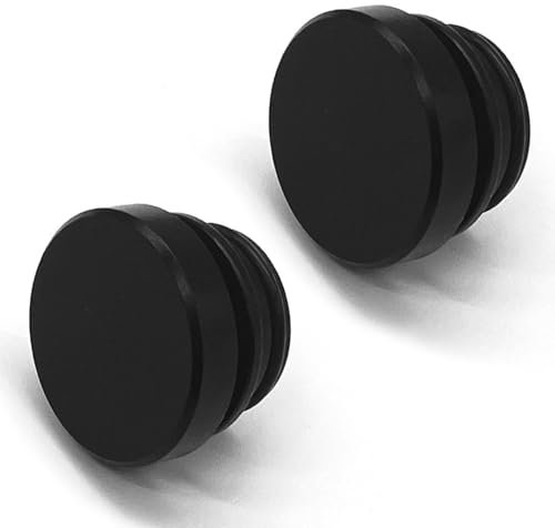 2 Pcs Aluminum Cigarette Lighter Socket Cover Billet Aluminum Cigarette Lighter Plug Cap Waterproof Dustproof Plug for Car for Car Truck SUV Boat Yacht Automotive Accessories Black (black)
