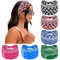 Loiluliy 6 Stück Stirnband Damen Haarband Damen Breite Haarbänder Elastizität Headband Weiche Kopftuch Haarschmuck Fit Workout Spa Fitnesss Laufen Yoga