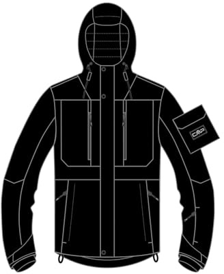 CMP Herren Giacca Sci Da Uomo Con Cappuccio Fisso Herren Skijacke mit fester Kapuze
