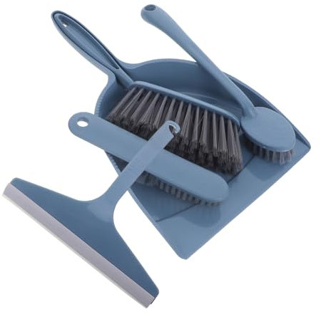 Healvian Mini Scopa e Paletta Piccola Spazzola per Tastiera Strumento di Pulizia per Ufficio Scopa Multifunzione Leggera per Casa e Scrivania