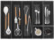 JEHONN Range Couverts pour Tiroir, Organisateur Tiroir Cuisine, Rangement Couvert pour Cuillères, Fourchettes et Couteaux (Noir)