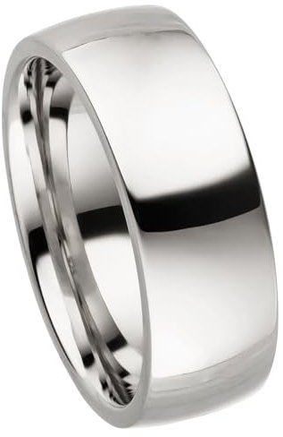 Kolibri Rings 925 Sterling Silber Ring 7mm Partnerring Ehering Freundschaftsring Unisex - Inkl. Gratis Gravur und Etui (Hochglanz Poliert)