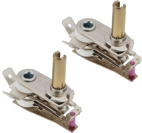 ECSiNG Lot de 2 Thermostats de Four électrique KST220 T250 Thermostat Réglable Régulateur de Température Bimétallique pour Radiateurs électriques 16 A/250 VCA