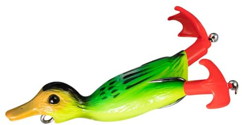 Entenköder, Entenköder mit weichem Körper, weiche Schwimmköder mit Doppelpropeller, für Enten | lebensechter, schwimmender Kunstköder für Männer, spritzende Füße und